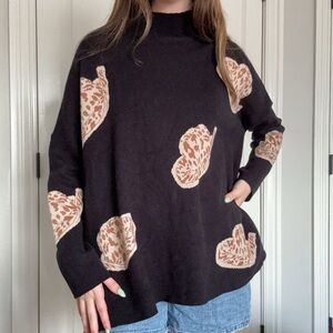 Oversized Black Cowgirl Hat Sweater